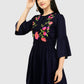 Women Top Black Casual Regular Bell Sleeve