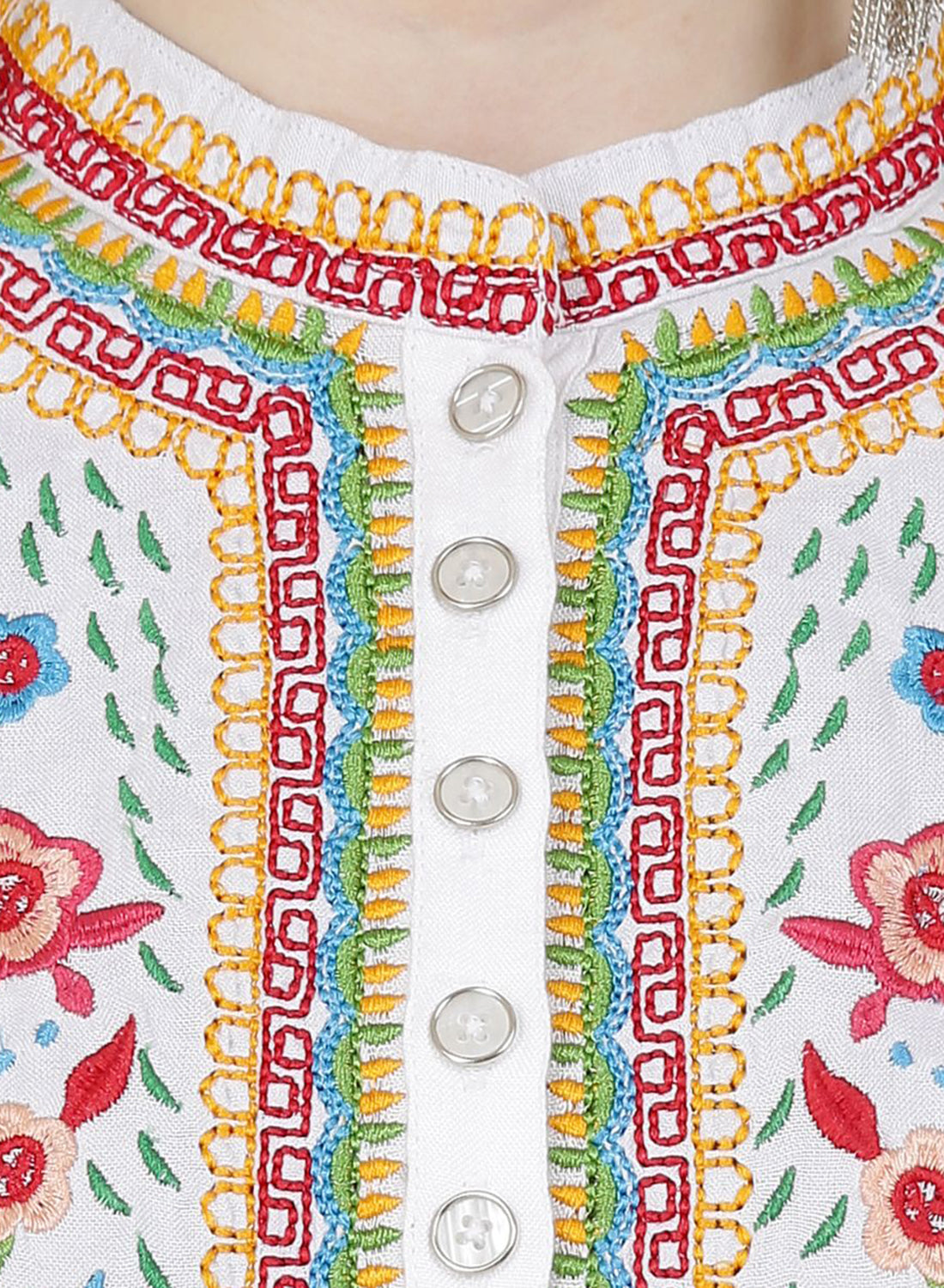 Women Top White Party Wear 3/4 Sleeve