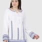 Women Top White Casual Regular Sleeve