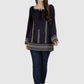 Women Top Navy Blue Casual Regular Sleeve
