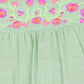 Women Top Light Green Casual Regular Fit Puff Sleeve