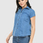 Women Shirt Solid Denim Regular Fit