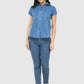 Women Shirt Solid Denim Regular Fit