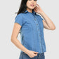 Women Shirt Solid Denim Regular Fit