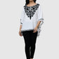 Women Kaftan Top White Casual Regular Fit and Flare Embroidery Work