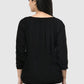 Women Top Black Casual Regular Fit 3/4 Sleeve