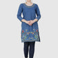 Women Kurti Denim Blue Regular Fit