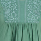 Women Top Sea Green Rayon Casual Regular Fit and Flare 3/4 Sleeve