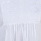 Women Top White Rayon Casual Regular Fit and Flare 3/4 Sleeve