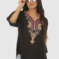 Women Top Black Casual Regular Fit Bell Sleeve
