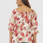 Women Printed Top Bell Sleeve Regular Fit