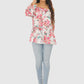 Women Printed Top Bell Sleeve Regular Fit