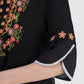 Women Top Black Rayon Tunic Party Wear 3/4 Sleeve