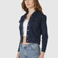 Women Denim Jacket Full Sleeve Solid