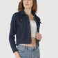 Women Denim Jacket Full Sleeve Solid