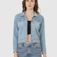 Women Denim Jacket Full Sleeve Solid