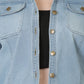 Women Denim Jacket Full Sleeve Solid