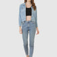 Women Denim Jacket Full Sleeve Solid