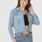 Women Denim Jacket Full Sleeve Solid