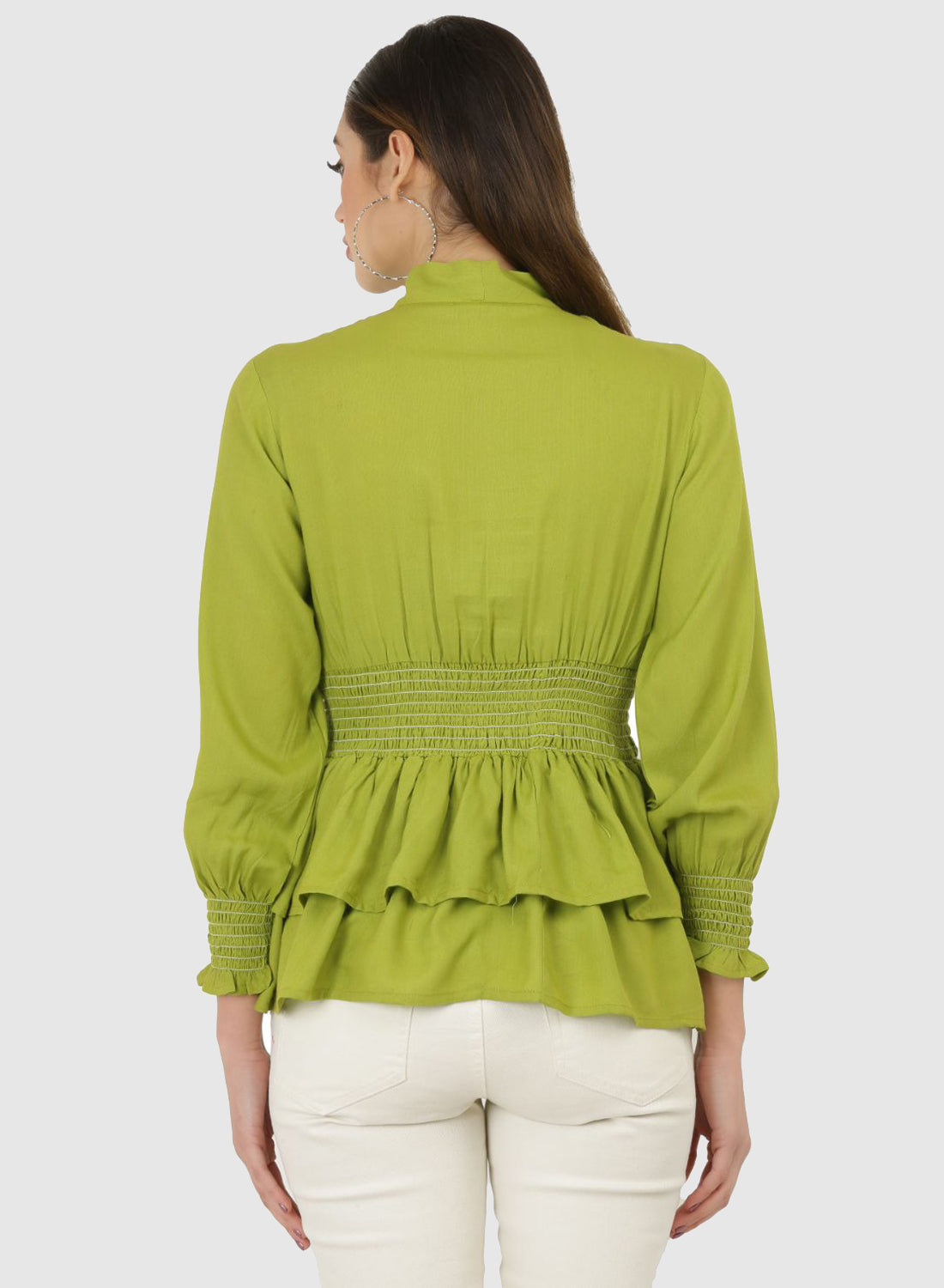 Women Top P/Green Regular Fit and Flare
