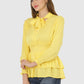 Women Top Yellow Regular Fit and Flare