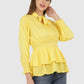 Women Top Yellow Regular Fit and Flare