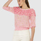 Women Top Pink Printed Party Wear