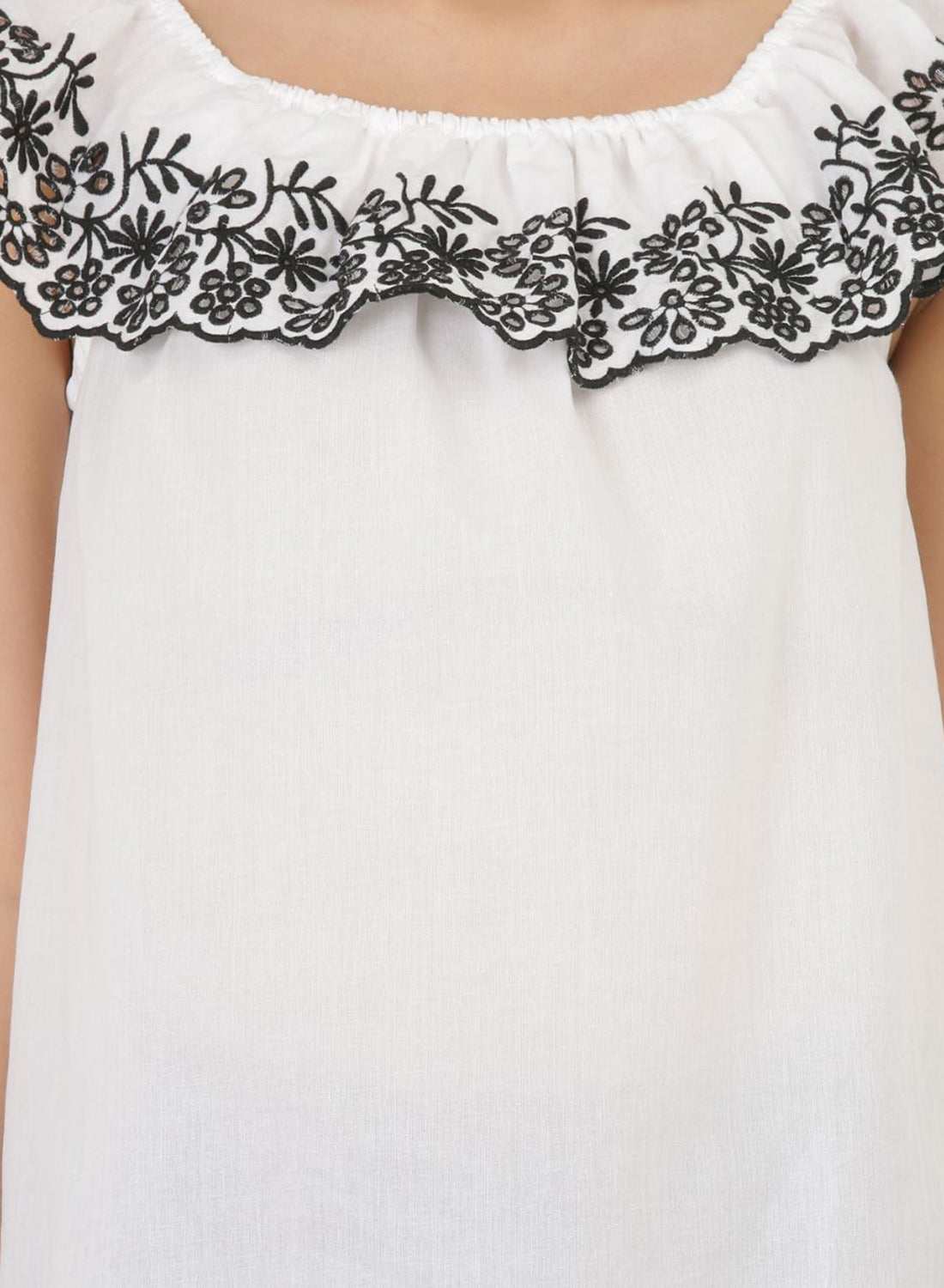 Women Top White Sleeve Butter Fly