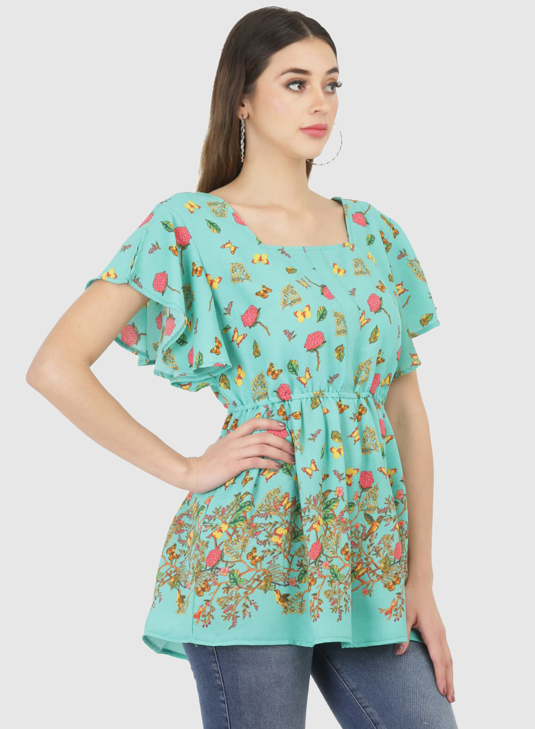Women Top Printed Regular Fit and Flare