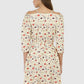 Women Dress Printed Fit and Flare 3/4 Sleeve