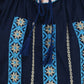 Women Top Blue Navy Blue Rayon Casual Regular Fit Half Sleeve