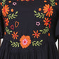 Women Dress Black Butter Fly Sleeve