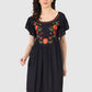 Women Dress Black Butter Fly Sleeve