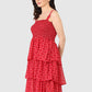 Women Dress Red Polka Dot Print