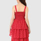 Women Dress Red Polka Dot Print