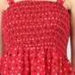 Women Dress Red Polka Dot Print