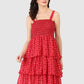 Women Dress Red Polka Dot Print