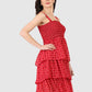 Women Dress Red Polka Dot Print