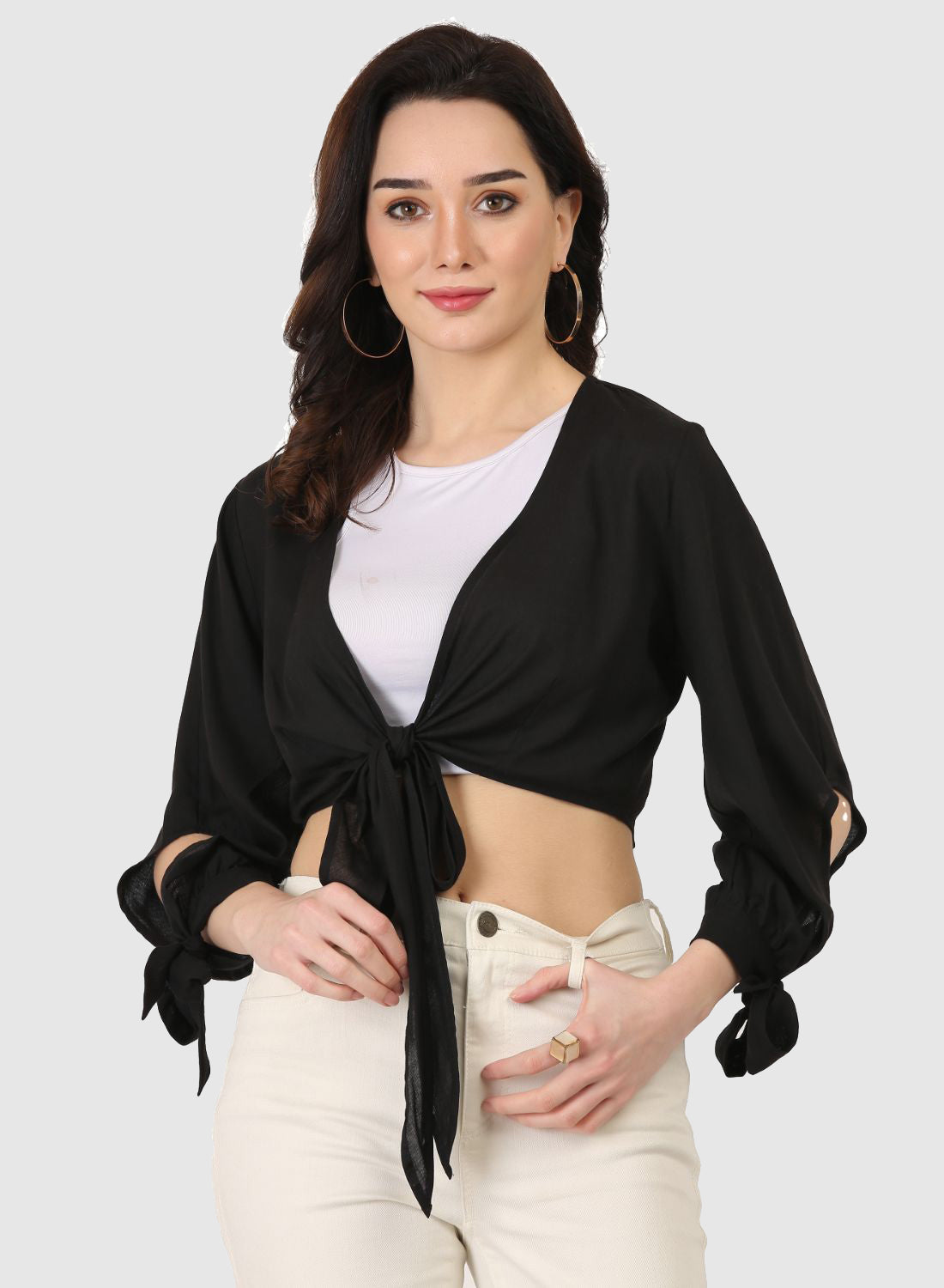 Women Top Black Regular Fit