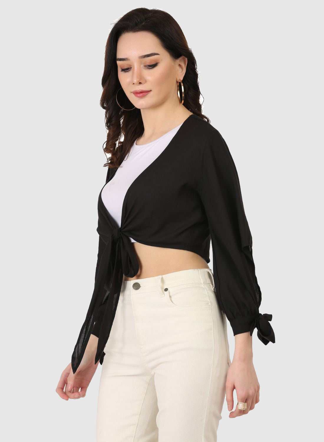 Women Top Black Regular Fit