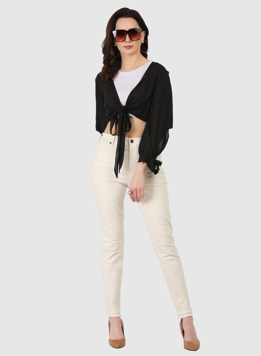 Women Top Black Regular Fit