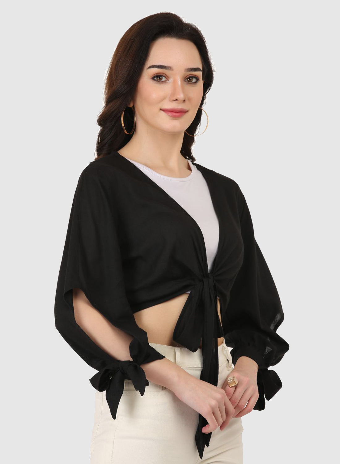 Women Top Black Regular Fit