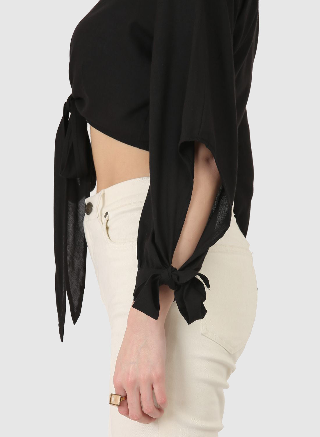 Women Top Black Regular Fit