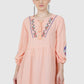 Women Top Pich Rayon Tunic Casual Fit and Flare Puff Sleeve