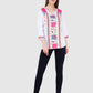 Women Top White Rayon Casual Party Wear 3/4 Sleeve