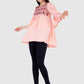 Women Top Pich Rayon Casual Fit and Flare Butter Fly Sleeve
